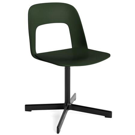 HAY Living Stuhl Layout 131 von Hay Bottle green, Schwarz pulverbeschichtet Aluminium