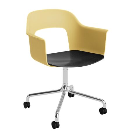 HAY Living Büro-Armlehnstuhl Layout 262 von Hay Biscotti, Aluminium poliert, Black