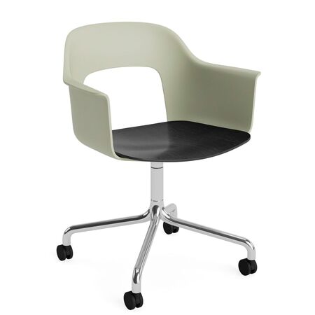 HAY Living Büro-Armlehnstuhl Layout 262 von Hay Pastel green , Aluminium poliert, Black