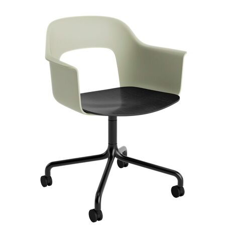 HAY Living Büro-Armlehnstuhl Layout 262 von Hay Pastel green , Schwarz pulverbeschichtet Aluminium, Black