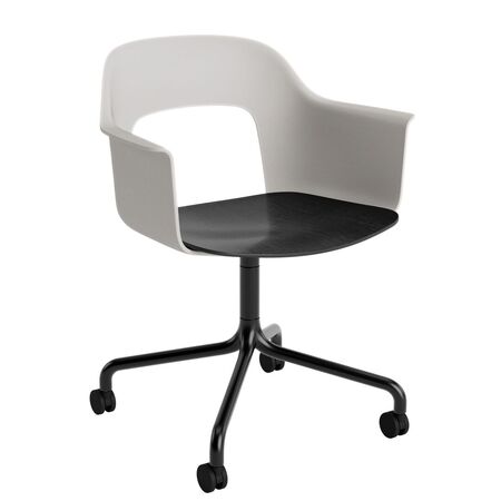 HAY Living Büro-Armlehnstuhl Layout 262 von Hay Sky Grey, Schwarz pulverbeschichtet Aluminium, Black