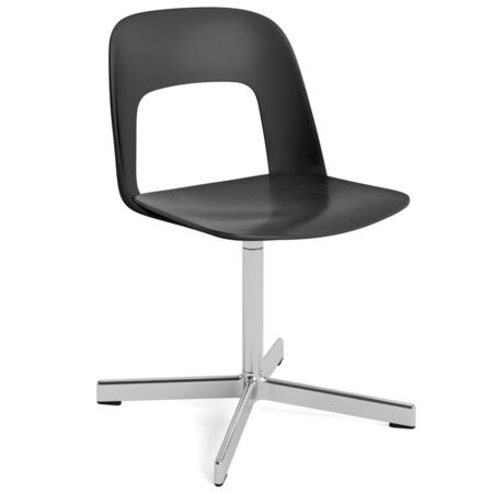 HAY Living Stuhl Layout 132 von Hay Black, Aluminium poliert, Black