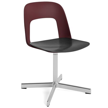 HAY Living Stuhl Layout 132 von Hay Bordeaux, Aluminium poliert, Black