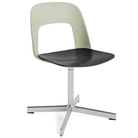HAY Living Stuhl Layout 132 von Hay Pastel green , Aluminium poliert, Black