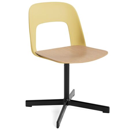 HAY Living Stuhl Layout 132 von Hay Biscotti, Schwarz pulverbeschichtet Aluminium, Natural 