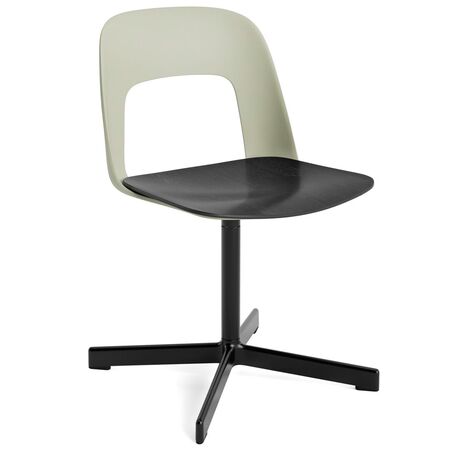 HAY Living Stuhl Layout 132 von Hay Pastel green , Schwarz pulverbeschichtet Aluminium, Black