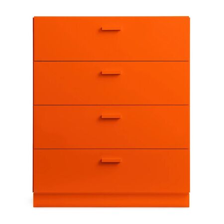 String Furniture Relief Kommode breit von String Furniture Orange