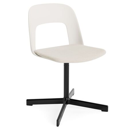 HAY Living Stuhl Layout 133 von Hay Cream White / Mode - 011, Schwarz pulverbeschichtet Aluminium