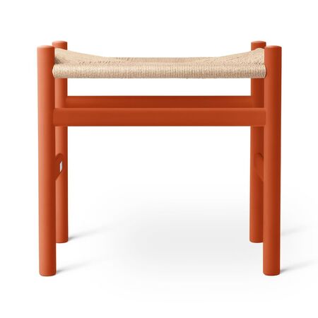 Carl Hansen & Søn CH53 Buche Soft Orange Red, Papierkordel Natur, H: 43 cm	