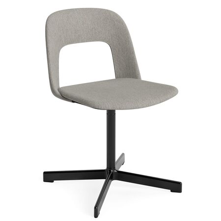 HAY Living Stuhl Layout 134 von Hay Schwarz pulverbeschichtet Aluminium, Turf - Light grey 