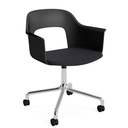 HAY Living Büro-Armlehnstuhl Layout 263 von Hay Black / Steelcut Trio - 195 , Aluminium poliert