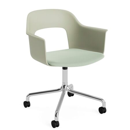 HAY Living Büro-Armlehnstuhl Layout 263 von Hay Pastel Green / Relate - 921, Aluminium poliert