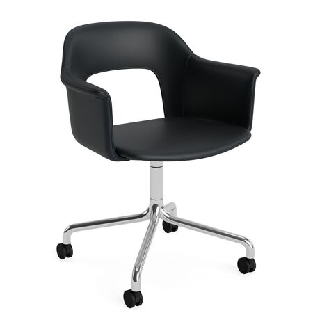 HAY Living Büro-Armlehnstuhl Layout 264 von Hay Aluminium poliert, Grano -  Black