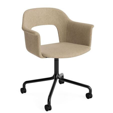 HAY Living Büro-Armlehnstuhl Layout 264 von Hay Schwarz pulverbeschichtet Aluminium, Turf - Sand