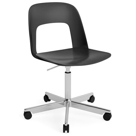 HAY Living Bürostuhl Layout 142 von Hay Black, Aluminium poliert, Black