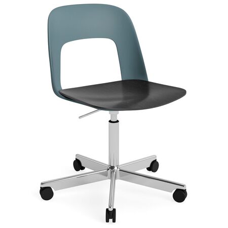 HAY Living Bürostuhl Layout 142 von Hay Ocean, Aluminium poliert, Black