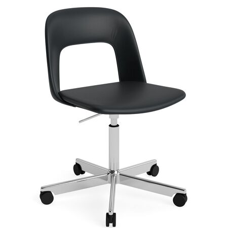 HAY Living Bürostuhl Layout 144 von Hay Aluminium poliert, Grano -  Black