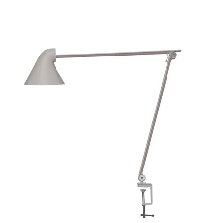 Louis Poulsen Tischleuchte NJP von Louis Poulsen Hellgrau Aluminium, TISCHKLEMME, LED 3000K 10W