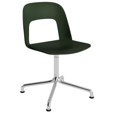 HAY Living Stuhl Layout 151 von Hay Bottle green, Aluminium poliert