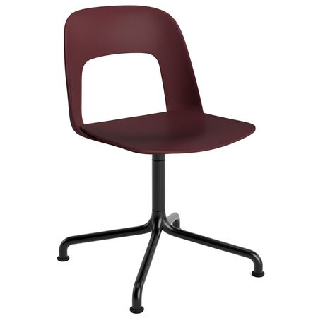 HAY Living Stuhl Layout 151 von Hay Bordeaux, Schwarz pulverbeschichtet Aluminium