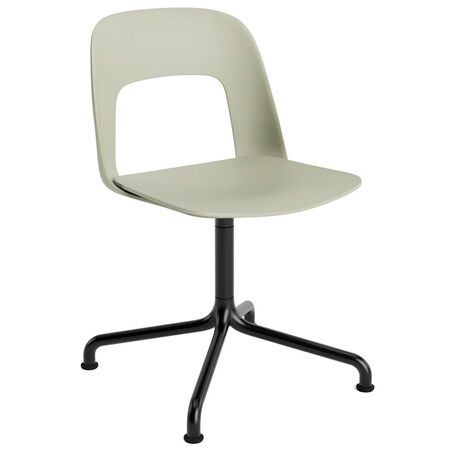 HAY Living Stuhl Layout 151 von Hay Pastel green , Schwarz pulverbeschichtet Aluminium