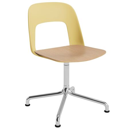 HAY Living Stuhl Layout 152 von Hay Biscotti, Aluminium poliert, Natural 