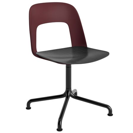 HAY Living Stuhl Layout 152 von Hay Bordeaux, Schwarz pulverbeschichtet Aluminium, Black