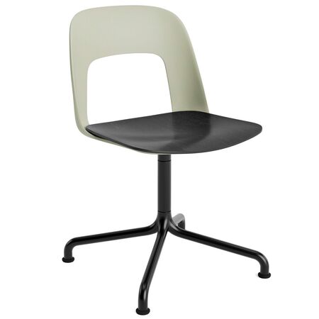 HAY Living Stuhl Layout 152 von Hay Pastel green , Schwarz pulverbeschichtet Aluminium, Black