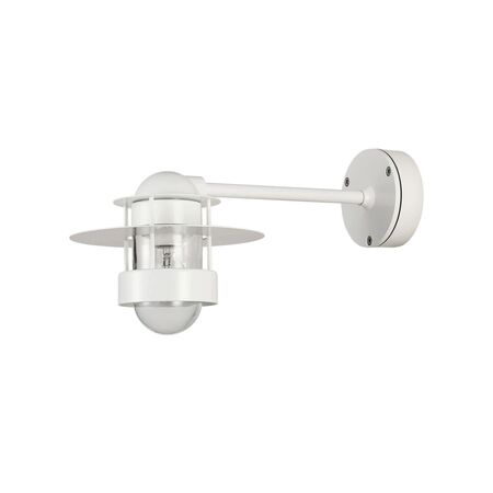 Louis Poulsen Wandleuchte Albertslund von Louis Poulsen  Weiss, Langer Arm