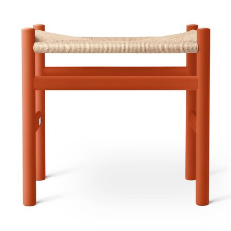 Carl Hansen & Søn CH53 Eiche Orange Red lackiert	, Papierkordel Natur, H: 39 cm