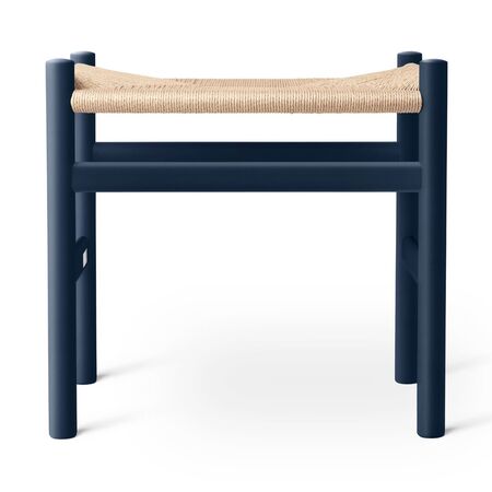 Carl Hansen & Søn CH53 Buche Soft Blue, Papierkordel Natur, H: 39 cm