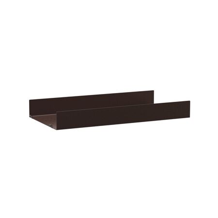String Furniture Metal Shelf with High Edge Dunkelbraun, B: 58 cm, T: 30 cm
