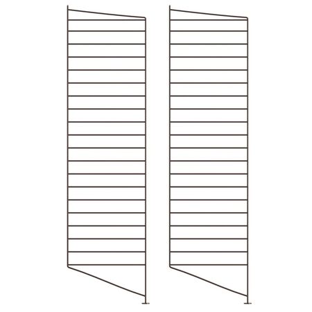 String Furniture Floor Panels / Pack 2 Dunkelbraun, H: 115 cm, T: 30 cm