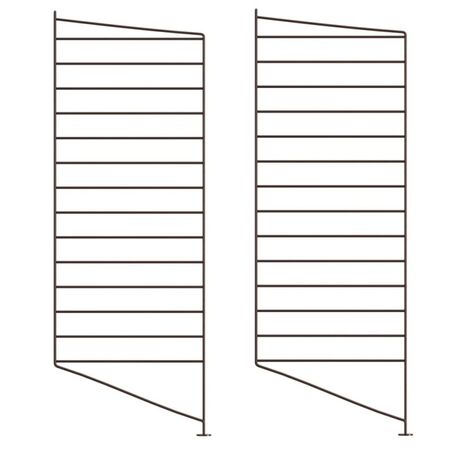String Furniture Floor Panels / Pack 2 Dunkelbraun, H: 85 cm, T: 30 cm