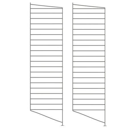 String Furniture Floor Panels / Pack 2 Dunkelgrau, H: 115 cm, T: 30 cm