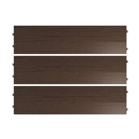 String Furniture Shelves / Pack 3 Dunkle Eiche, B: 58 cm, T: 20 cm