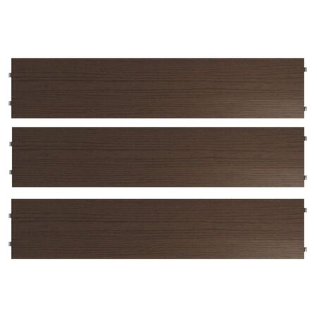 String Furniture Shelves / Pack 3 Dunkle Eiche, B: 78 cm, T: 20 cm