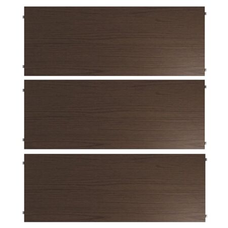 String Furniture Shelves / Pack 3 Dunkle Eiche, B: 78 cm, T: 30 cm