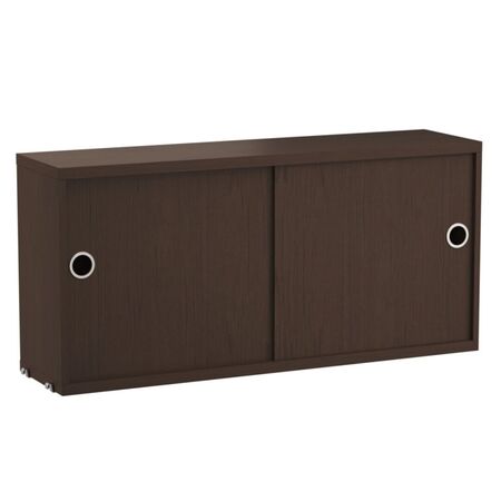String Furniture Cabinet with Sliding Doors Dunkle Eiche, B: 78 cm, T: 20 cm