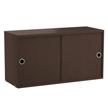 String Furniture Cabinet with Sliding Doors Dunkle Eiche, B: 78 cm, T: 30 cm