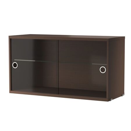 String Furniture Vitrine von String Furniture Dunkle Eiche, B: 78 cm, T: 30 cm