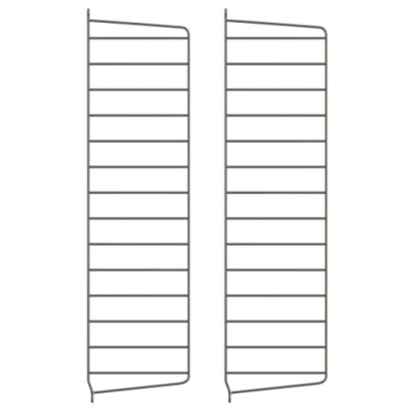 String Furniture Wall Panels / Pack 2 Dunkelgrau, H: 75 cm, T: 20 cm