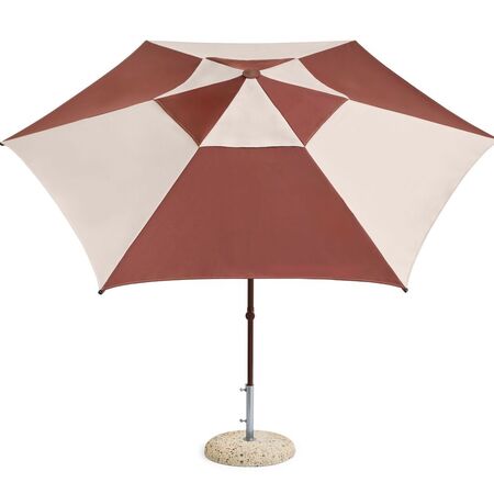 HAY Accessoires Sonnenschirm Terrazza in Hexagon von Hay Off-white / Burgundy