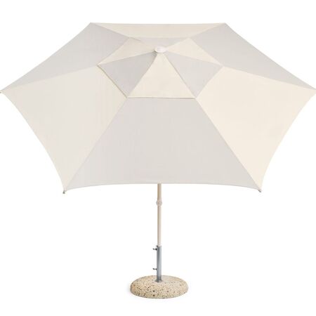 HAY Accessoires Sonnenschirm Terrazza in Hexagon von Hay Off-white / Grey