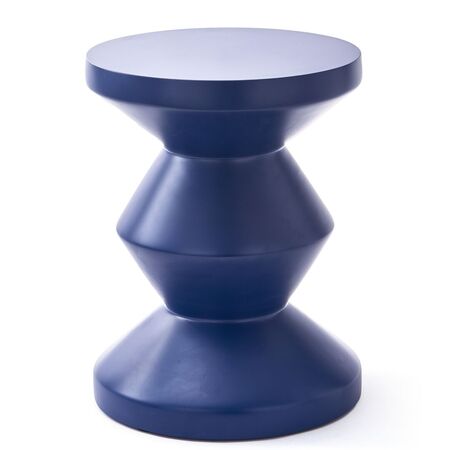 Pols Potten Outdoor Hocker Zig Zag von Pols Potten Dunkelblau