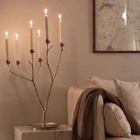 Pols Potten Grosser Kerzenhalter Twiggy von Pols Potten Silber