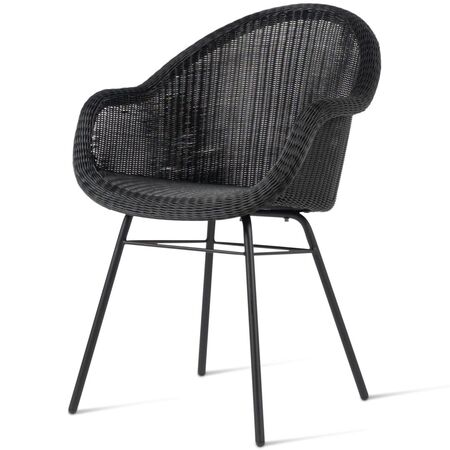 Vincent Sheppard Vincent Sheppard Edgard Dining Chair Schwarzes Kunstgeflecht, Stahl A