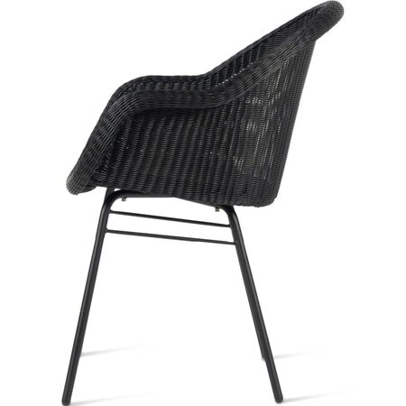 Vincent Sheppard Vincent Sheppard Edgard Dining Chair Schwarzes Kunstgeflecht, Stahl A