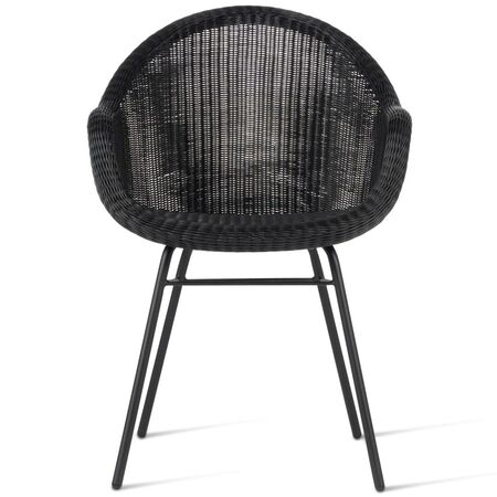 Vincent Sheppard Vincent Sheppard Edgard Dining Chair Schwarzes Kunstgeflecht, Stahl A