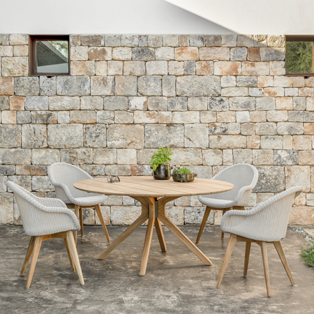 Vincent Sheppard Edgard Dining Chair Teak Quick Ship Set Cat.B von Vincent Sheppard Londoner Stein